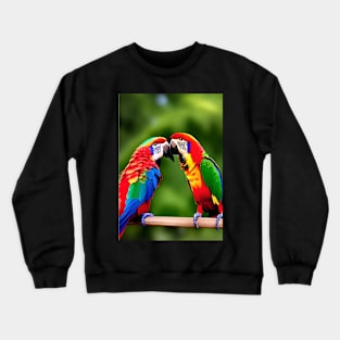 2 LOVEBIRD PARROTS Crewneck Sweatshirt